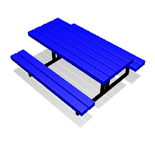 CAD Drawings PD Play Recycled Plastic Picnic Table